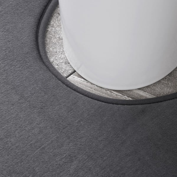 Tumši pelēki atmiņas putu vannas istabas paklājiņi tualetei (2 gab.) 50x80 cm Anti-Bacterial – Catherine Lansfield-image-3