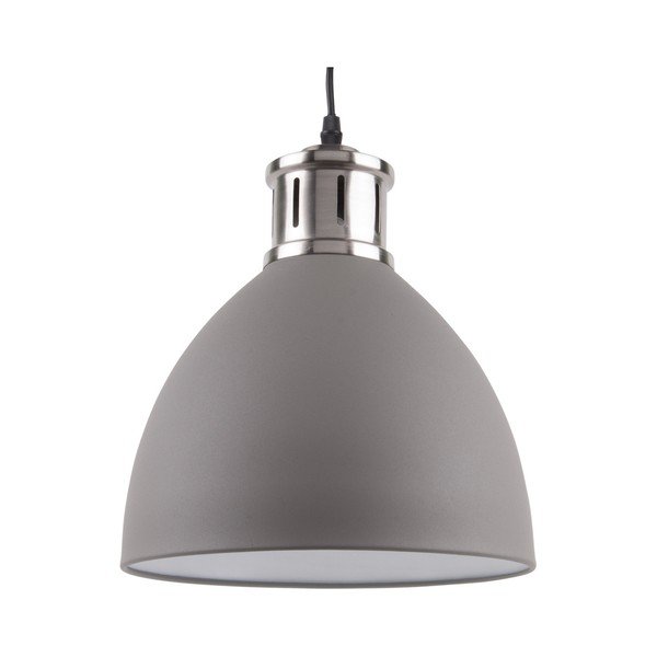 Pelēka piekaramā lampa ar sudraba detaļām Leitmotiv Refine, ⌀ 40,5 cm