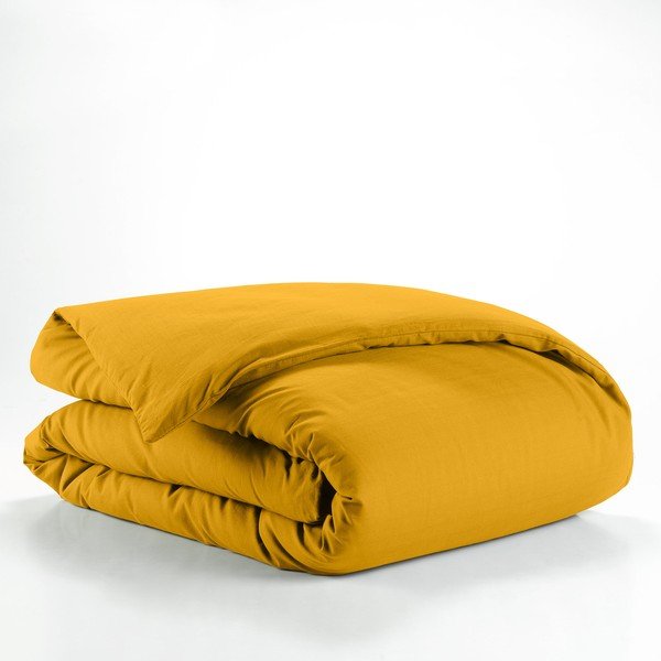 Dzeltens vienguļamais kokvilnas segas pārvalks 140x200 cm Lina – douceur d'intérieur