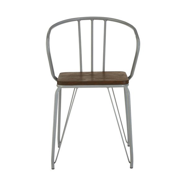 Pelēks/tumša dabīga toņa gobas masīvkoka pusdienu krēsls District – Premier Housewares-image-2