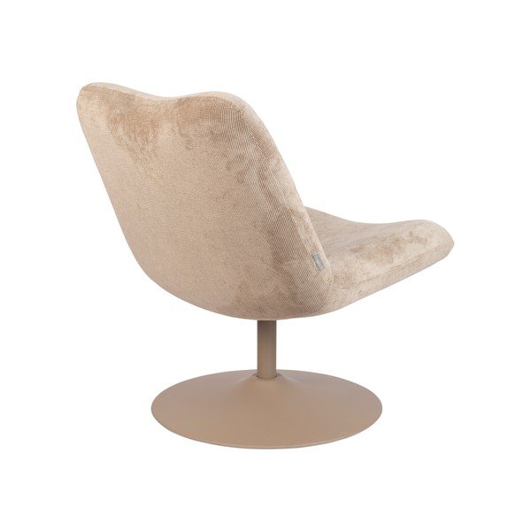 Bēšs samta atpūtas krēsls Bubba – Zuiver-image-4