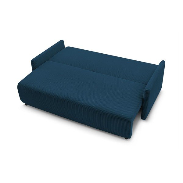 Tumši zils velveta salokāms dīvāns 211 cm Marcel – Bobochic Paris-image-4