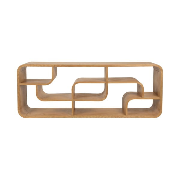 Dabīga toņa ozola masīvkoka grāmatplaukts 60x160x35 cm Seven – Zuiver