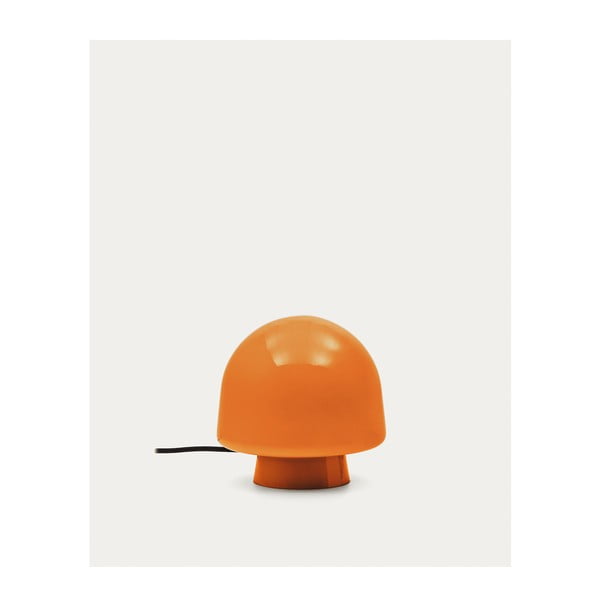 Oranža galda lampa ar stikla abažūru (augstums 20 cm) Reig – Kave Home-image-3