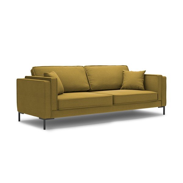 Dzeltens četrvietīgs dīvāns Milo Casa Attilio, 230 cm-image-1