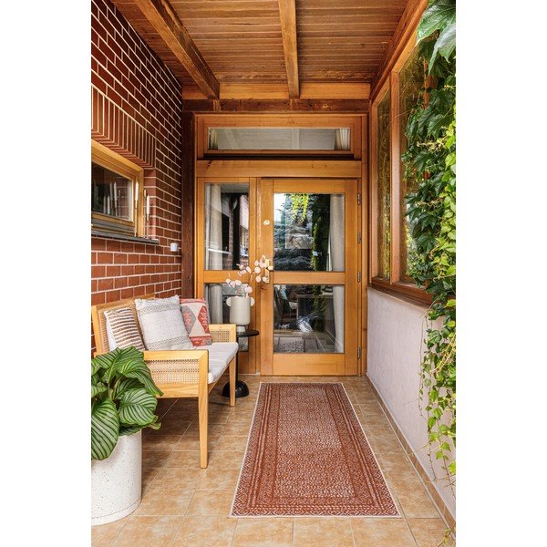 Oranži balts āra paklājs Ragami Berlin, 80 x 250 cm-image-1