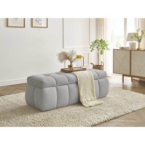 Gaiši pelēks sols no buklē auduma Mont Blanc – Bobochic Paris-image-1