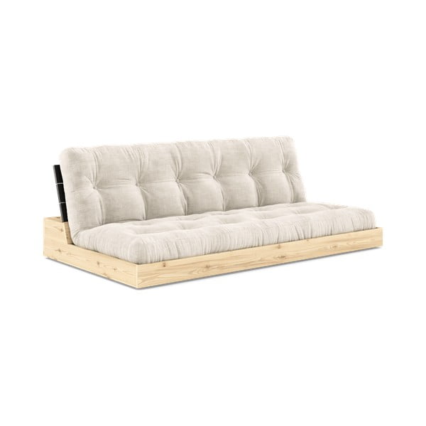Balts velveta izvelkamais dīvāns 196 cm Base – Karup Design