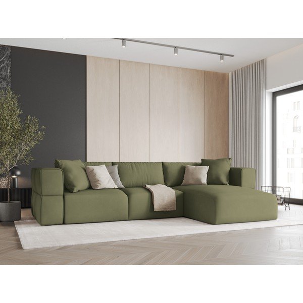 Gaiši zaļš stūra dīvāns (ar labo stūri) Esther – Milo Casa-image-1