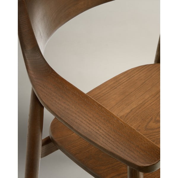 Brūns ozola masīvkoka pusdienu krēsls Fondes – Kave Home-image-2