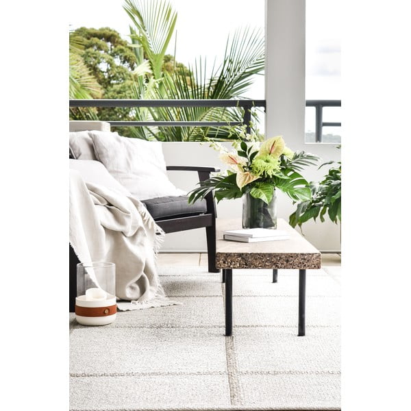 Krēmkrāsas iekštelpu un āra celiņa paklājs 70x150 cm Ada Fossil – Pappelina-image-1