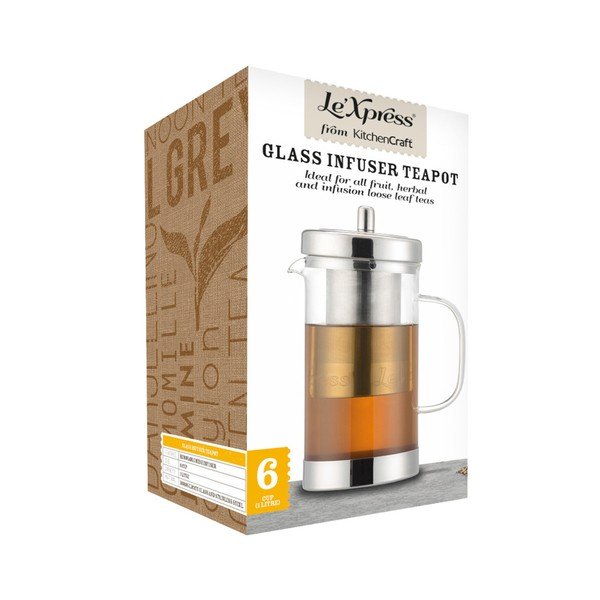 Tējkanna ar nerūsējošā tērauda sietiņu Kitchen Craft, 1000 ml-image-2