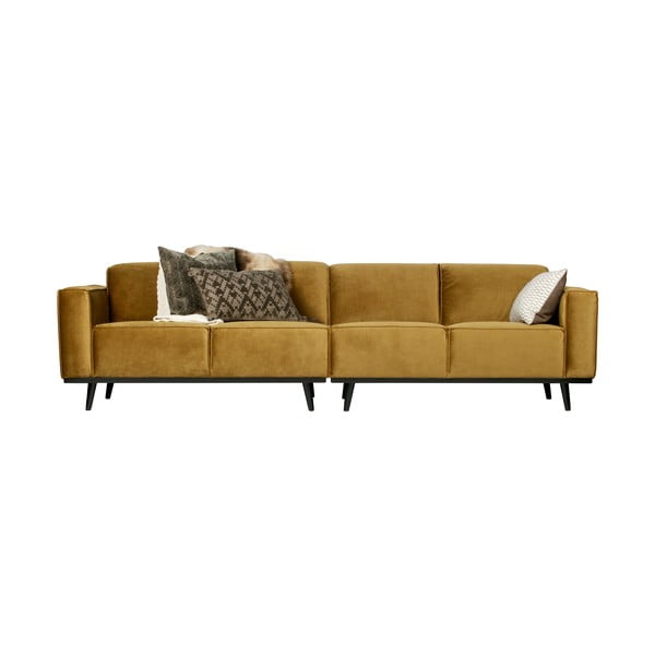 Dzeltens samta dīvāns 280 cm Statement – WOOOD-image-3