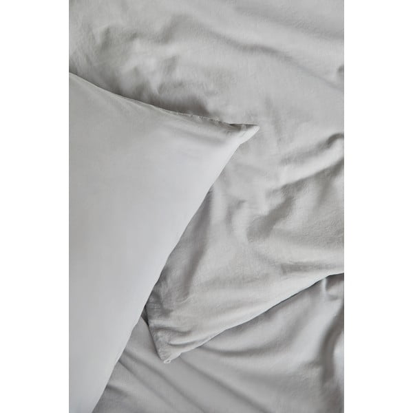 Gaiši pelēka divguļamā gultasveļa no mīkstinātas kokvilnas Bonami Selection, 200 x 200 cm-image-1