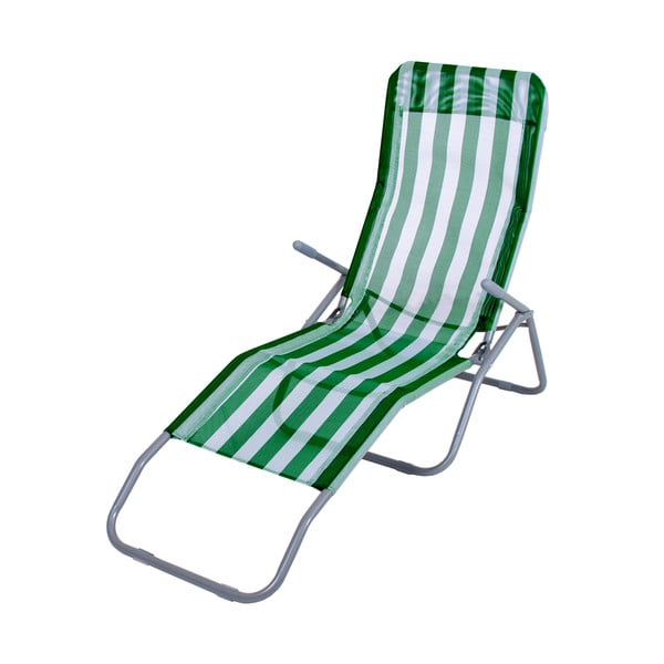 Zaļš metāla saliekamais dārza atpūtas krēsls Sandia – Garden Pleasure