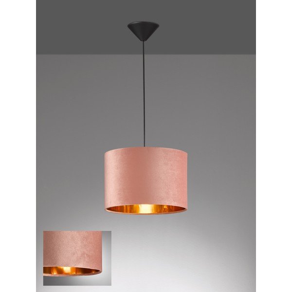 Rozā piekaramā lampa no auduma Aura – Fischer & Honsel-image-1