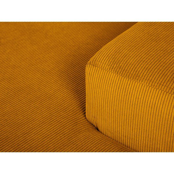 Dzeltens velveta stūra dīvāns Cosmopolitan Design Hobart, labais stūris ...