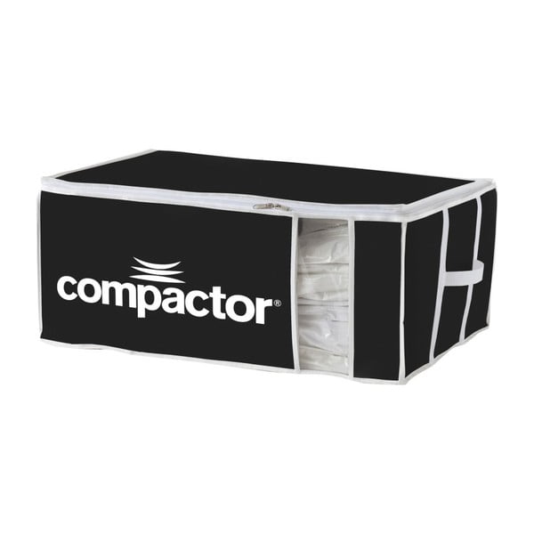 Melna tekstila uzglabāšanas kaste Compactor Brand XXL