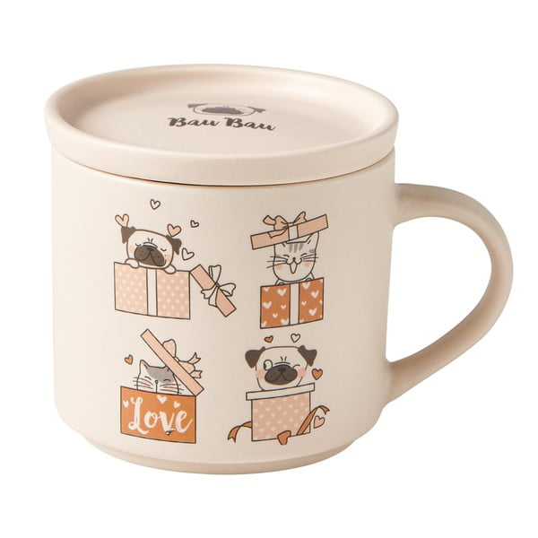 Bēšas/gaiši brūnas porcelāna krūzes (2 gab.) 35 ml – Brandani-image-1