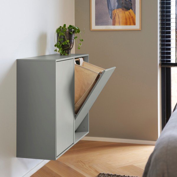 Dūmakaini zils sienas veļas grozs Laundry Box – ReCollector-image-2