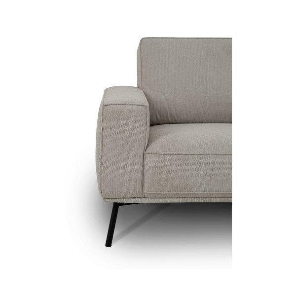 Pelēkbēšs stūra dīvāns no šenila auduma (ar labo stūri/L veida) Amsterdam – Scandic-image-4