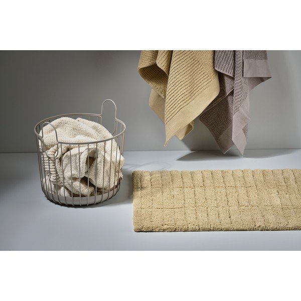 Tumši bēšs kokvilnas vannasistabas paklājs Zone Tiles, 80 x 50 cm-image-2