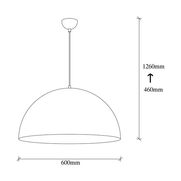 Melna piekaramā lampa ar metāla abažūru ø 60 cm Coppa – Opviq lights-image-4