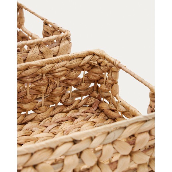 Uzglabāšanas grozi (2 gab.) no ūdens hiacintes 36x27x9 cm Tressa – Kave Home-image-3