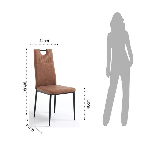 Brūni ēdamistabas krēsli (2 gab.) Axandra – Tomasucci-image-3