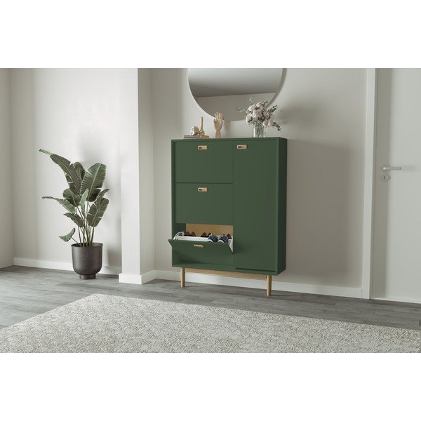 Zaļš atverams apavu plaukts Svea – Tenzo-image-1