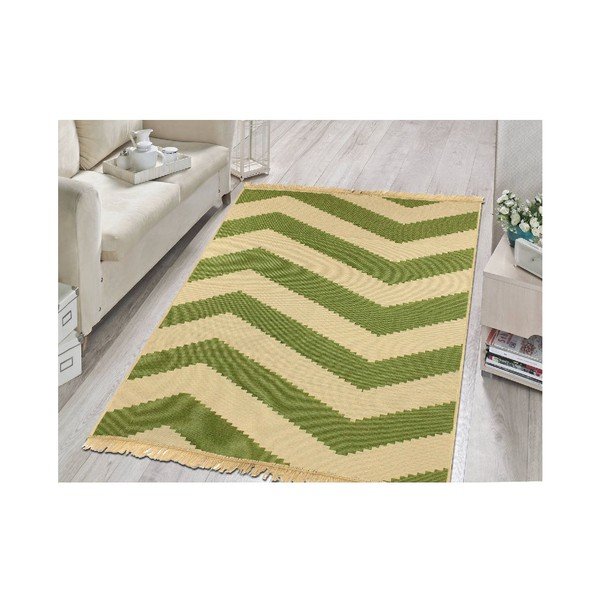 Paklājs ZigZag Green Beige, 120 x 180 cm-image-2