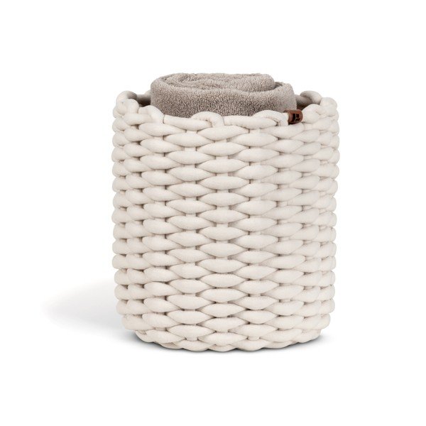 Tekstila uzglabāšanas grozs ø 25x25 cm Peach Skin Round M – Bigso-image-4