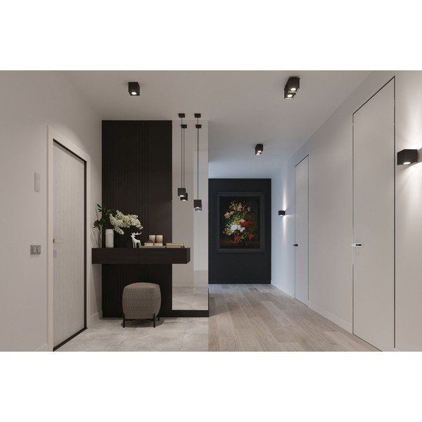 Melns piekaramais gaismeklis Sollux Geo-image-1