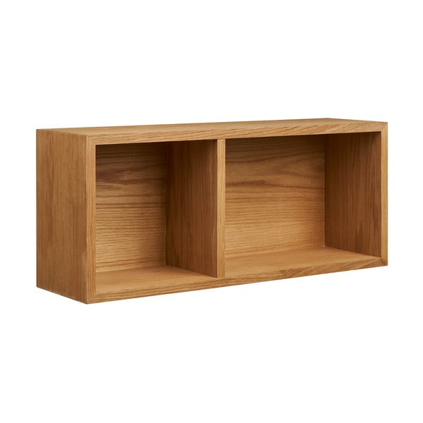 Dabīga toņa daudzlīmeņu sienas plaukts ar ozolkoka imitāciju 71 cm Oshawa – House Nordic-image-3