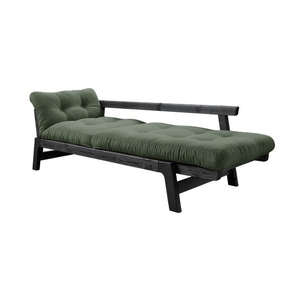 Izvelkamais dīvāns Karup Design Step Black/Olive Green-image-3