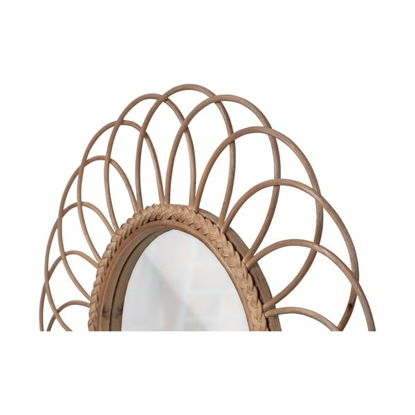 Sienas spogulis ar bambusa rāmi ø 59 cm Flores – Basiclabel -image-2