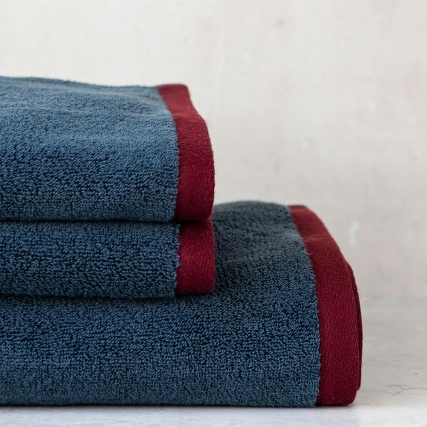 Tumši zils/pelēks frotē dvielis no organiskās kokvilnas  50x90 cm Soft – Mette Ditmer Denmark-image-2