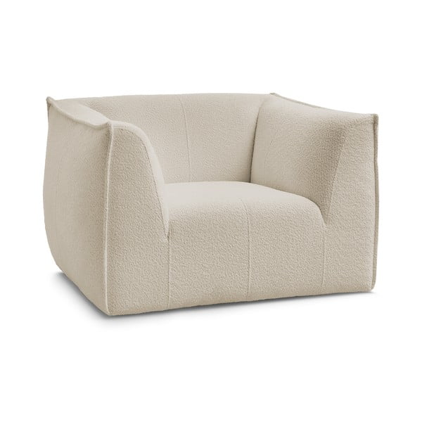 Bēšs atpūtas krēsls no buklē auduma Giorgia – Bobochic Paris