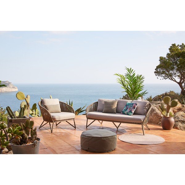 Bēšs paklājs no pārstrādāta plastmasas Kave Home Rodhe, ø 150 cm-image-2