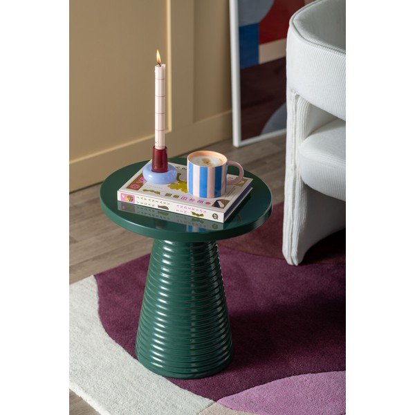 Metāla apaļš sānu galdiņš ø 40 cm Catania Ribbed – Leitmotiv-image-1