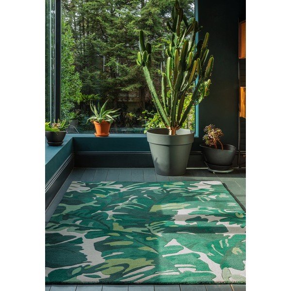 Tumši zaļš ar rokām darināts vilnas paklājs 120x170 cm Matrix – Asiatic Carpets-image-1