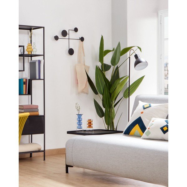 Melns metāla sienas pakaramais Kave Home Vianela, 52 x 40 cm-image-3