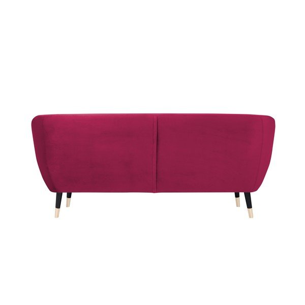 Rozā dīvāns ar melnām kājām Mazzini Sofas Benito, 188 cm-image-4