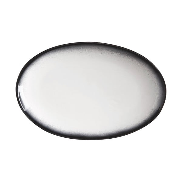 Melnbalts keramikas ovāla šķīvis Maxwell & Williams Caviar, 25 x 16 cm