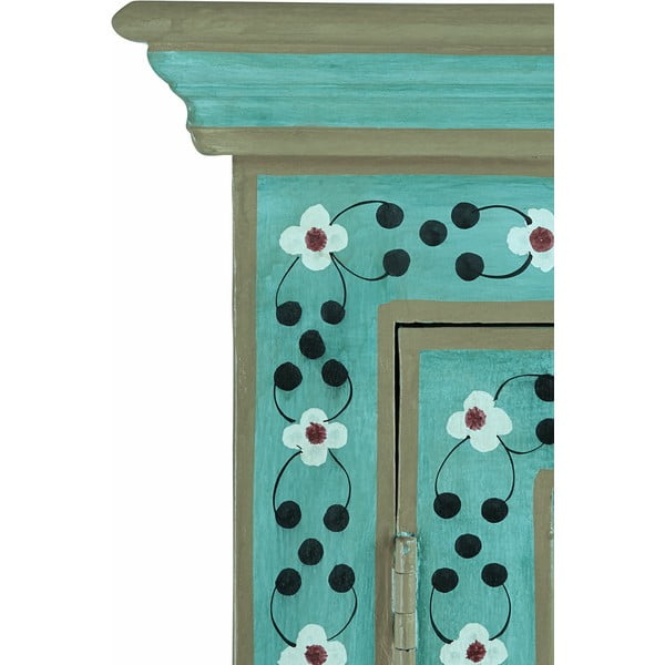 Zaļš mango masīvkoka skapītis 87x152x38 cm Prem – Støraa-image-3