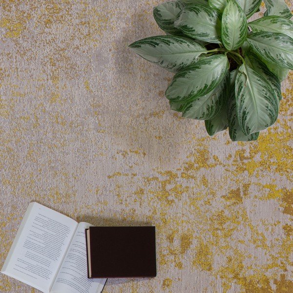 Okera dzeltens āra paklājs no pārstrādātas šķiedras 200x290 cm Dara – Asiatic Carpets-image-2