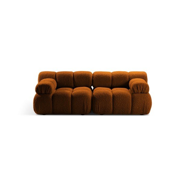 Terakotas oranžs modulārais dīvāns no buklē auduma 188 cm – Micadoni 
