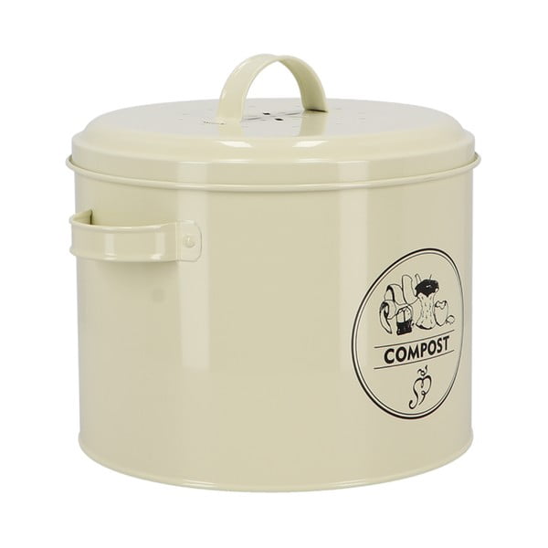 Balts kompostējams atkritumu konteiners 6,3 l Vintage - Esschert Design-image-2