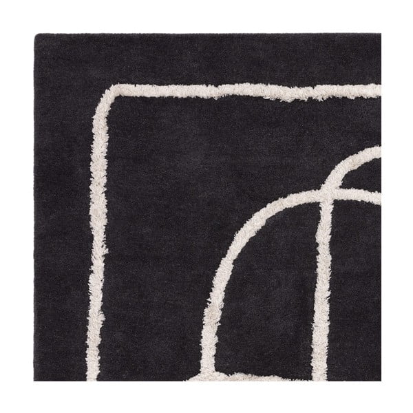 Melns ar rokām darināts vilnas paklājs 160x230 cm Matrix – Asiatic Carpets-image-2