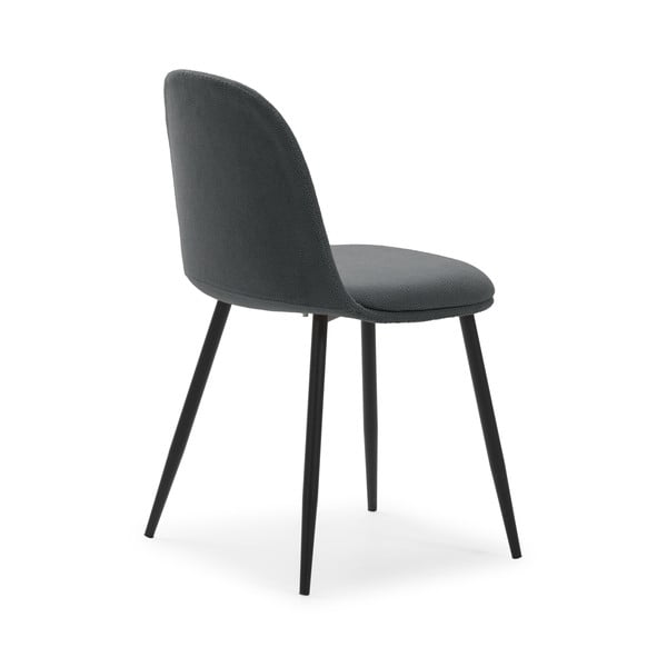 Tumši pelēki pusdienu krēsli (4 gab.) Malila – Marckeric-image-3